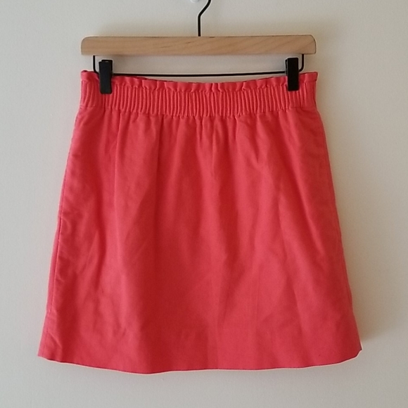 J. Crew Factory Dresses & Skirts - J. Crew Sidewalk Coral Linen Miniskirt Size 4